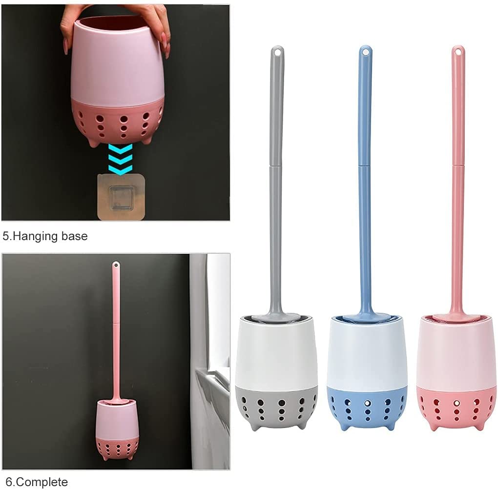 Juego de Soportes plástico for Limpieza Colgante, Herramientas Termo Duradero for baño y Soporte(BLU)