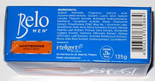 Belo Whitening Body Bar for Men Grey 135g Pack of 2