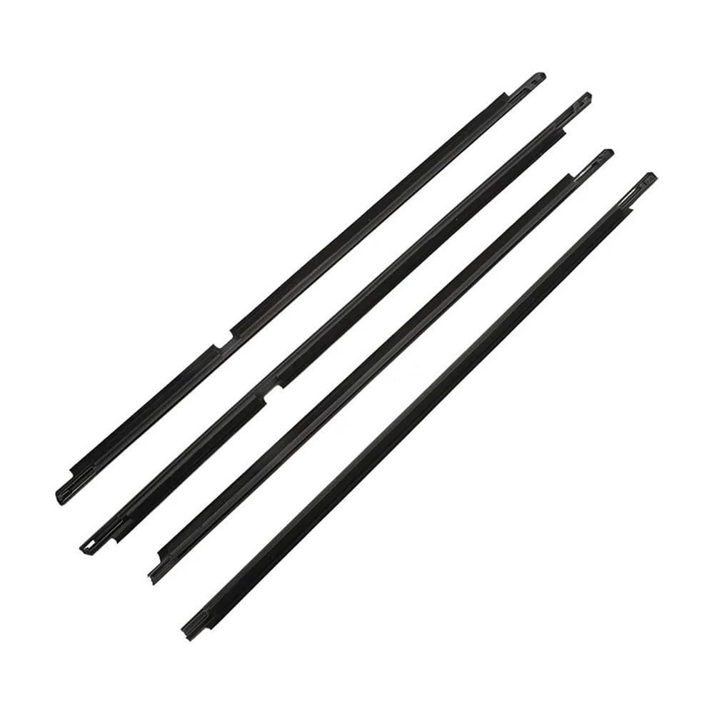 Sealing Strip 4Pcs Chrome/Black Weatherstrip Window Rubber Trim for Lexus for LX470 1998-2007 75740-60030(Black)