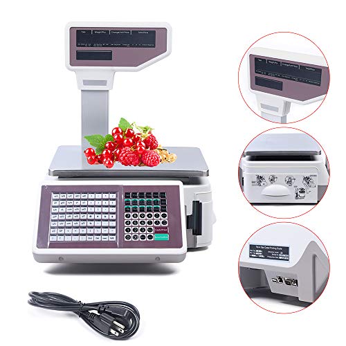 Báscula digital comercial con impresora y app, 66 lbs miniatura 6