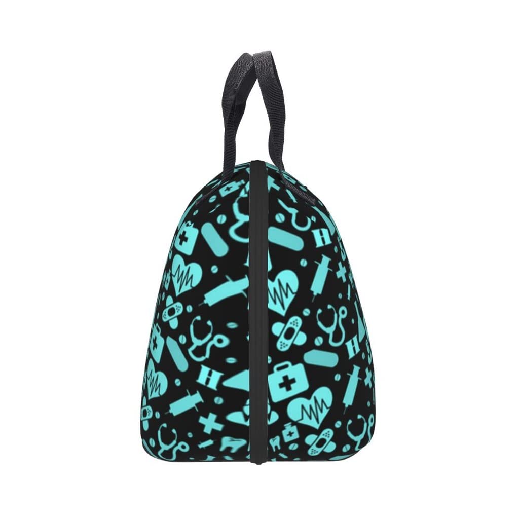 Bento Lunch Box Bag, Scatole for la conservazione degli alimenti, Borsa da viaggio Borse for il pranzo isolate Custodia for alimenti for cartoni animati da donna Forma a conchiglia Cooler Warm Bento B