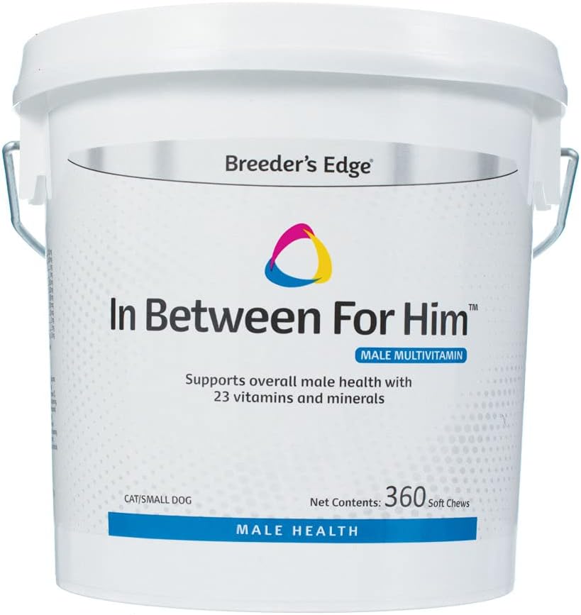 Revival Animal HealthBreeder's Edge in Between for Him, Male Multivitamin for Cats/Small Dogs- 360 ct