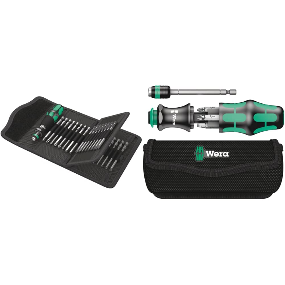 Juego de puntas Wera telescópico con mango Kraftform Kompakt 20 para atornillado rápido