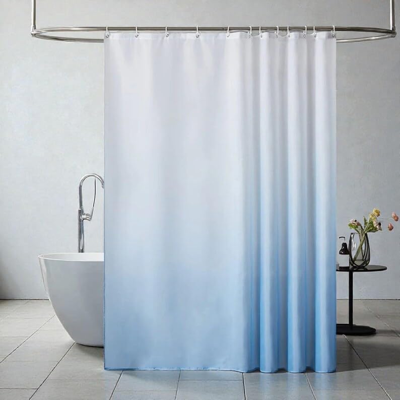 Rideau de douche bleu océan pour transformer votre salle de bain