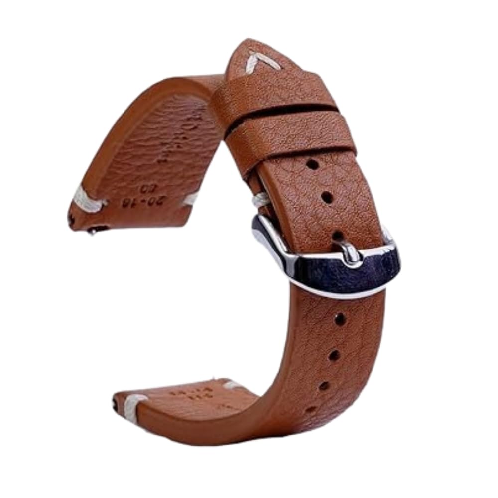 Bharat Origins Quick Release Matte Honey Leather Watch Bands 18mm 20mm 22mm for Samsung Galaxy Huawei Fossil Amazfit OnePlus Seiko Casio Citizen Emporio Armani Watches (B0D1MFDQ8Z) Amazon Price History, Amazon Price Tracker