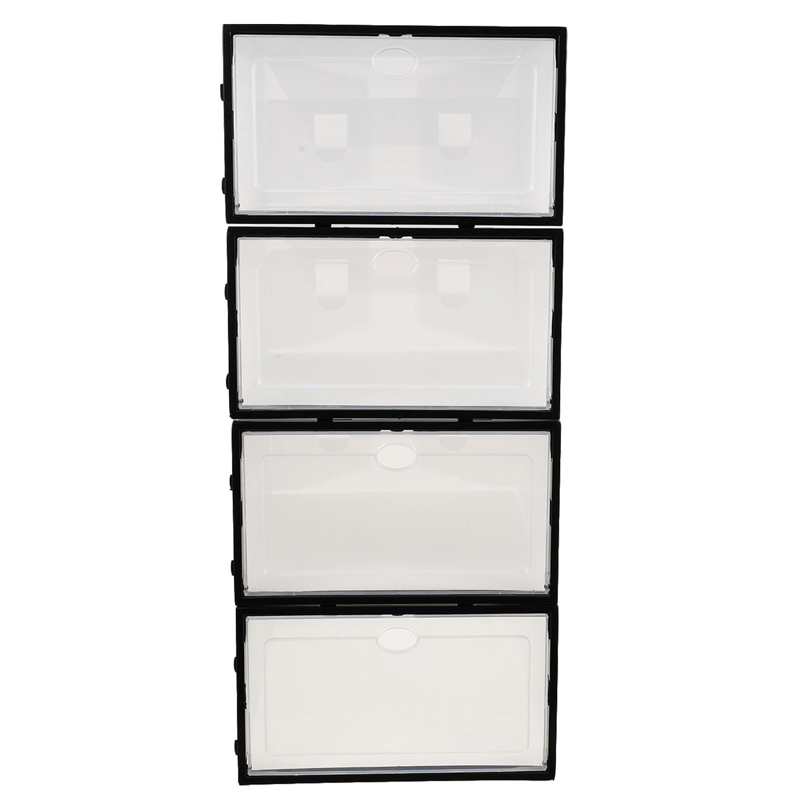 Cajas de zapatos transparentes apilables de plástico, organizador de calzado doméstico