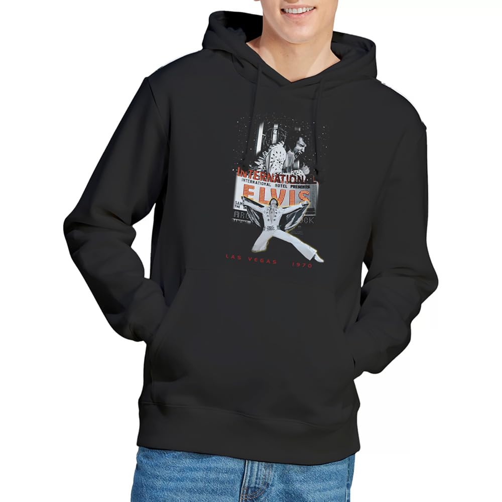 Elvis Presley Las Vegas Unisex Hoodie, Black, XX-Large
