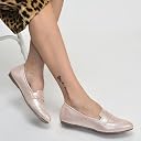 FAUSTO FST FJDWC-7044 PINK-36 Women Party Ethnic Flat Loafers |Glittery Embellished Slip-On Ballerina Casual Moccasin Shoes (3 UK) gallery image