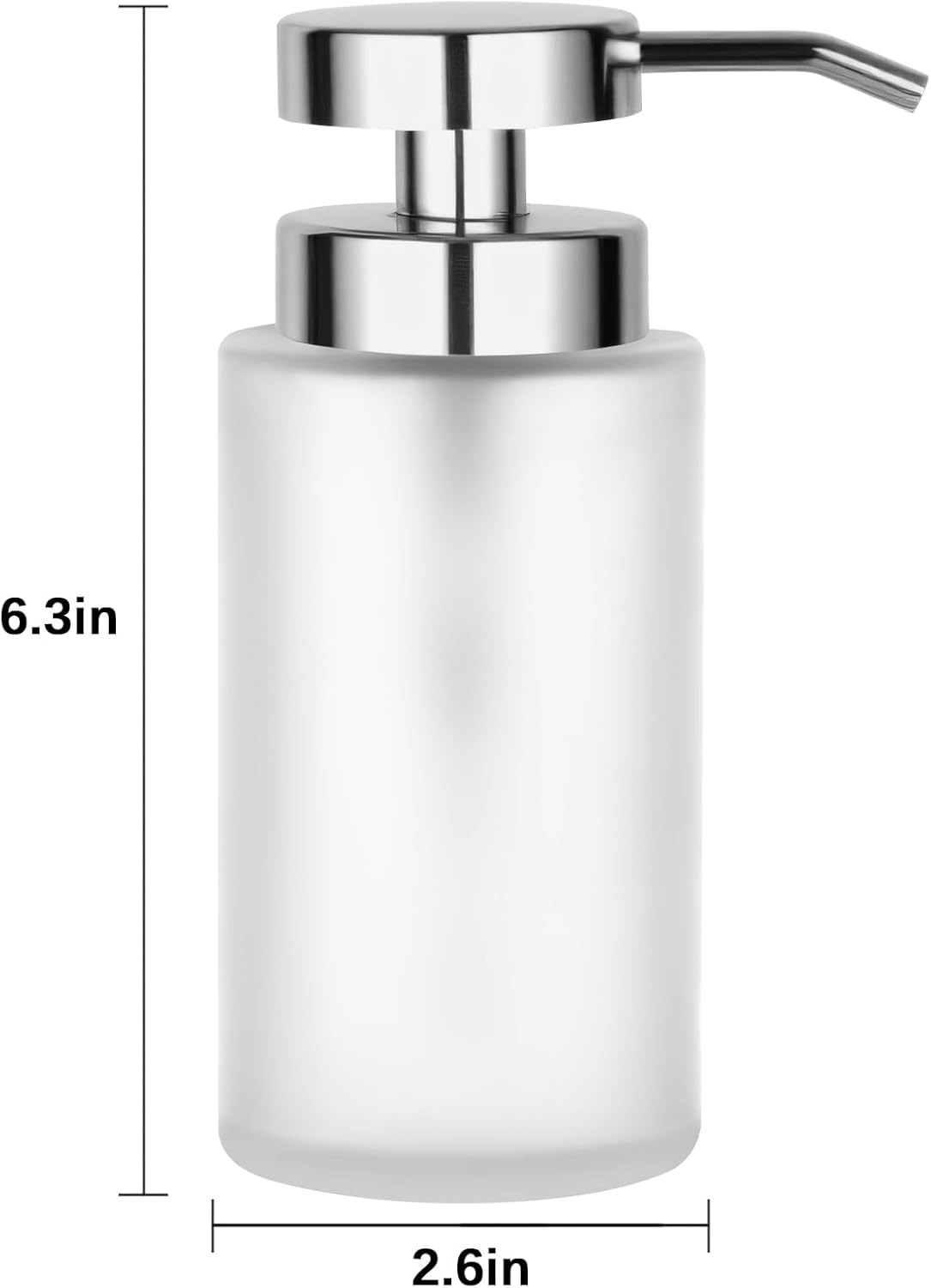 Glass Soap Dispenser Bathroom, 11oz Liquid Hand Lotion Refillable Soap Dispenser with Rust-Proof Plastic Pump for Kitchen - Image 6