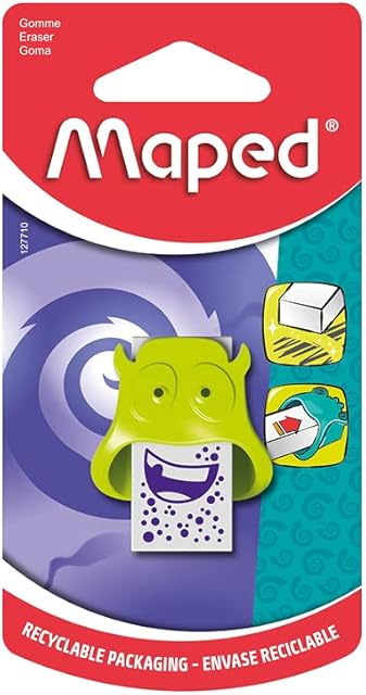 Maped Monster 127710 Gumka do Ścierania, Zielony, S