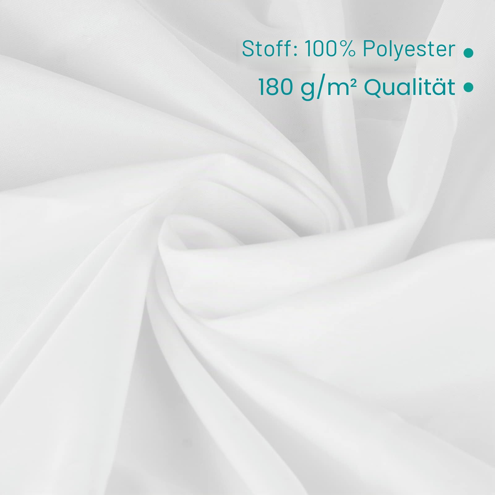 EMART Tischdecke Weiß 6 Pack, 152 x 260cm Rechteckig Tischtuch Tablecloth | 100% Polyester, Verdickt, Washable, Wedding, Party, Banquet, Hochzeit, Decoration