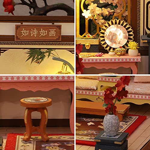 DIY Miniatur-Puppenhaus Kit Chinesische Puppenhaus Kit Puppenhaus Modell Holzmöbel für Valentinstag Kreative Geschenke… – Bild 4