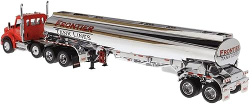 Miniatura 4 de Diecast Masters Kenworth T880 SBFA DayCab - Camión tractor tándem de eje empujador con Heil FD9300/DT-C4 remolque de petróleo y líneas de tanque