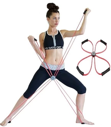 SISYAMA Core Cross Workout Pilates Reformer Exercise Resistance Cords Loop Tube Bands