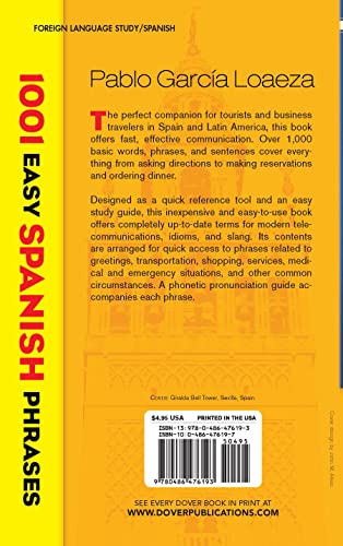 1001 Easy Spanish Phrases (Dover Language Guides) (Dover Language Guides Spanish) - Image 2