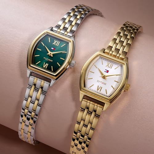 Image of Tommy Hilfiger Norah with Emerald Green Dial Gold Stainless Steel Strap Watch for Women - TH1782907