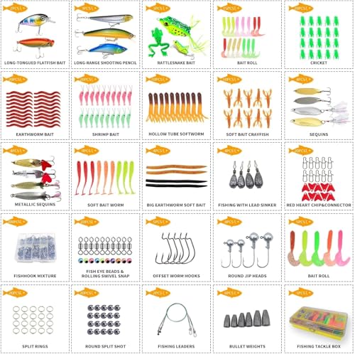 Set de Señuelos de Pesca Completo 431 Piezas con Caja de Herramientas FREGITO Modelo 431 miniatura 2
