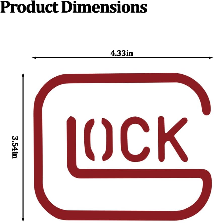 Safe Action Gun Car Sticker, Pistol Perfection Military Vinyl Vehicle Bumper Window Decal, Veteran Automotive Exterior Sticker Decorations, Universal for Truck SUV Motorcycle (Red) image 2