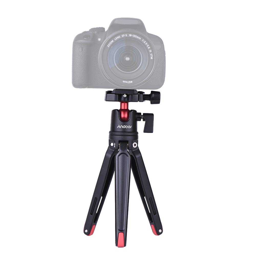 Andoer Mini Palmare Treppiede Da Viaggio Con Testa Della Sfera Per Canon Nikon Sony Dslr Mirrorless Videocamera Mini Treppiede Fotocamera Per Gopro Per Iphone Samsung Huawei Smartphone
