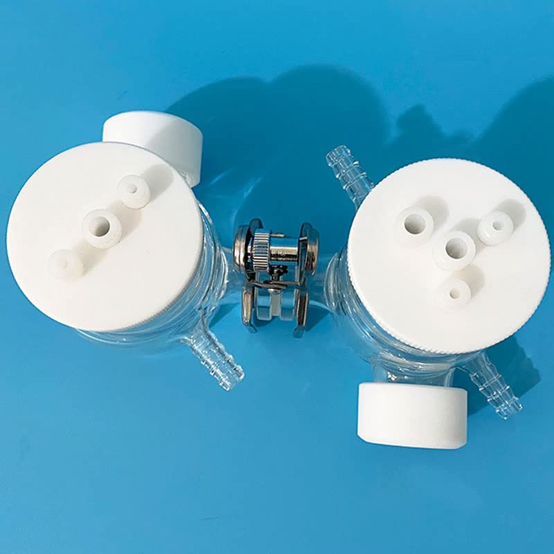 Double Layer Water Bath Temperature Control Double Quartz Window Double Cell Exchangeable Membrane ion-Exchange Membrane Sealed electrolytic Cell (50ml-50ml)