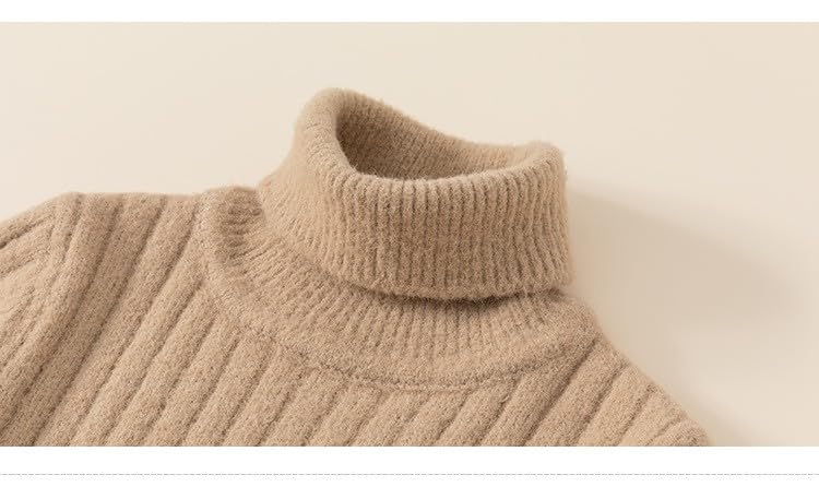 Meufam Unisex Baby Boys Girls Warm Knit Sweater Pullover Long Sleeve Soft Turtleneck High Neck Solid Blouse Autumn Sweater2