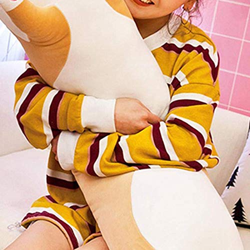 Peluche Chat Géant 70cm - Coussin Long Kawaii - Oreiller Moelleux et Doux - Cadeau Enfant Anniversaireet Décoration Chambre(Rose) - Maison