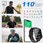 Smart Watch (Answer/Make Call), 1.85" Smartwatch for Men Women, 2025 Fitness Watch, 110+ Sport Modes/Heart Rate/Sleep Monitor/Pedometer, IP68 Waterproof Fitness Activity Tracker for Android iOS, Black - Image 4