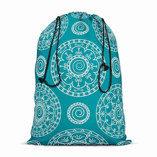 Image of ArtzFolio Blue Blue | Reusable Sack Bag | Bag for Gym, Storage, Vegetable & Travel