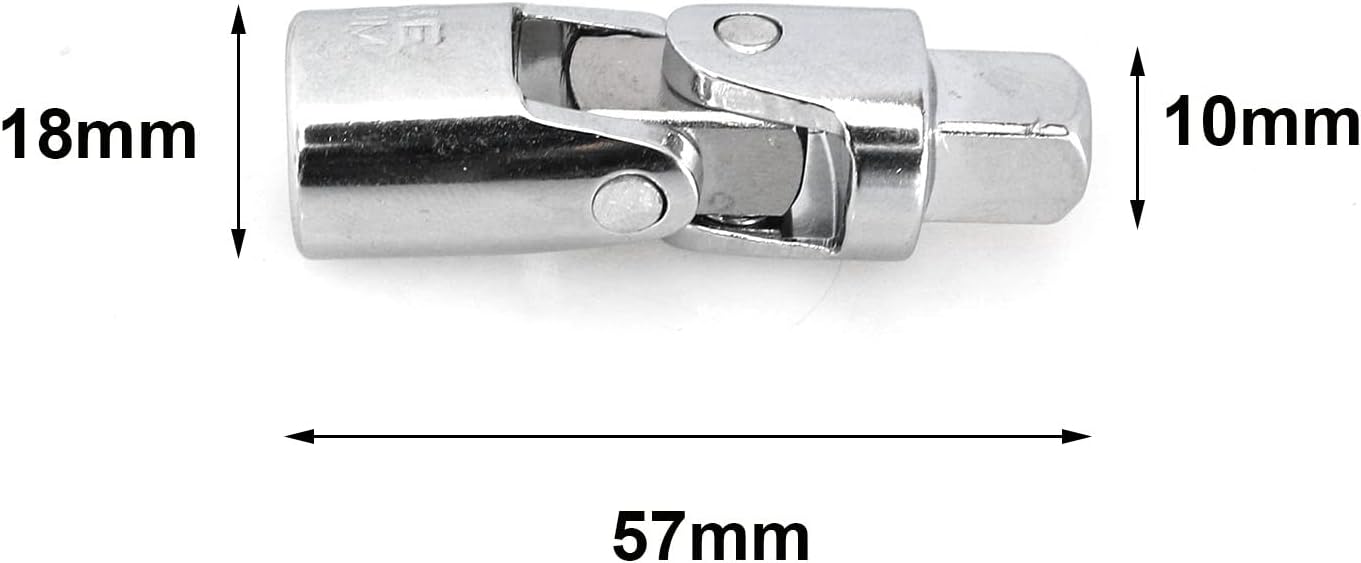 heyous Universal Joint Set 3/8 inch Drive, Flexible Ratchet Angle Extension Bar Socket Adapter