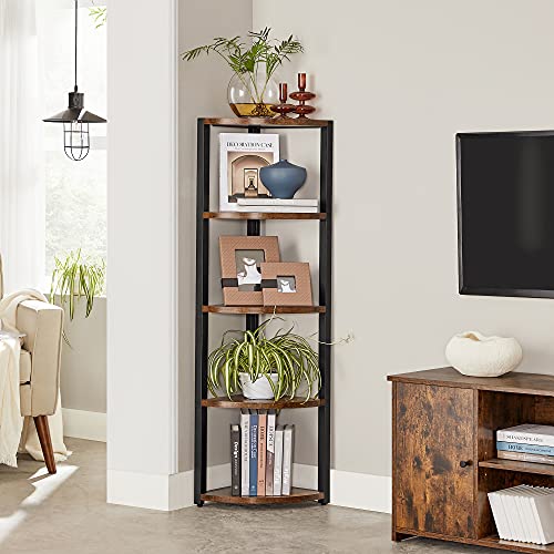 VASAGLE hoekplank met 5 planken, boekenkast, opbergplank, multifunctioneel, voor woonkamer, slaapkamer, kantoor… - Image 3