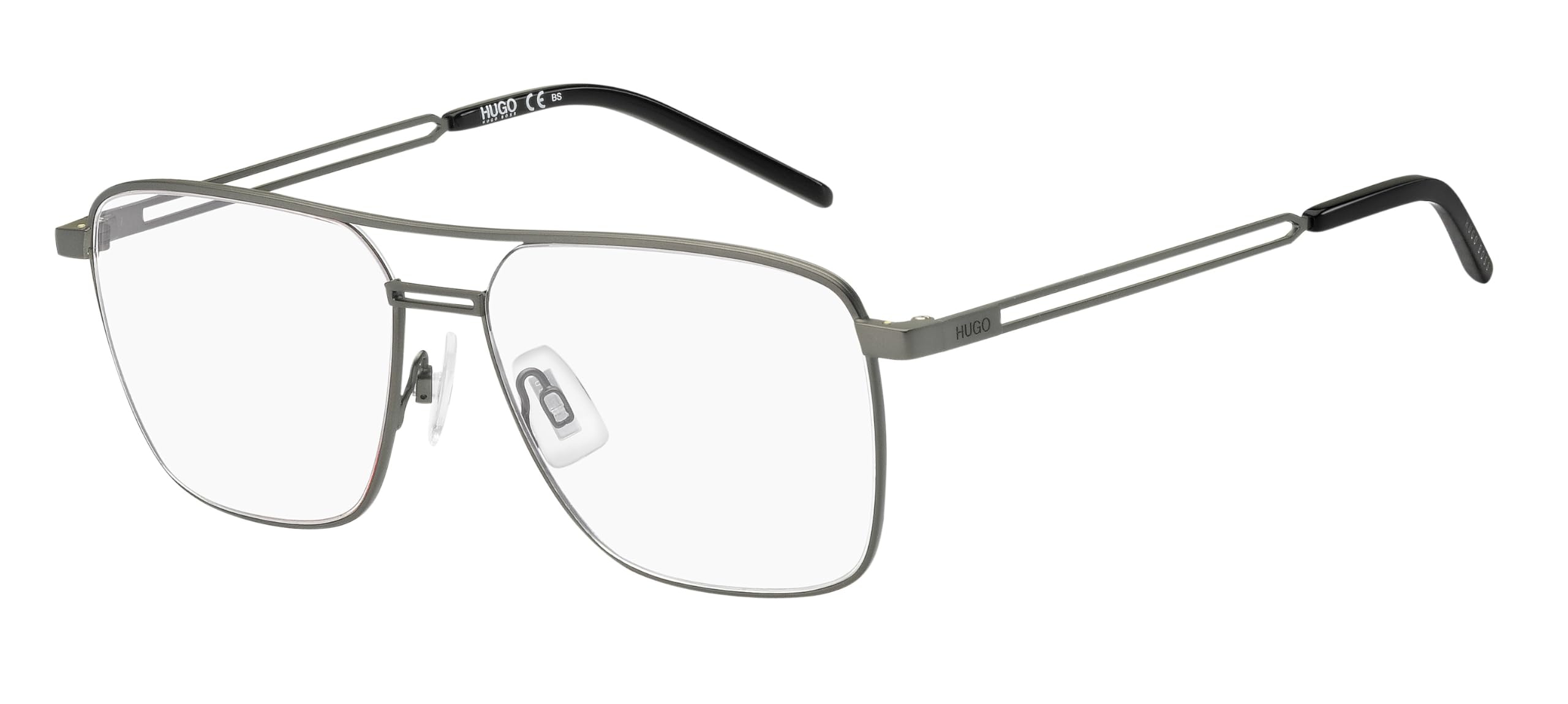 N/A Brille mit Sehstärke für Damen optional mit Sonnenbrillentönung oder Blaulichtfilter, Rechteckig, gefertigt aus Metall (inklusive Brillenetui)