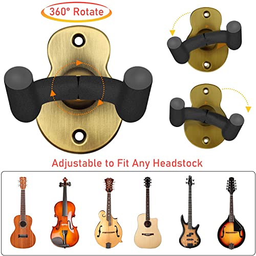 DOMI PRO Lot de 2 supports muraux pour guitare acoustique, Support Guitare, guitare avec éponge de protection… - Les Beatles, Paul McCartney, John Lennon, RIngo Starr, George Harrison DOMI PRO Lot de 2 supports muraux pour guitare acoustique, Support Guitare, guitare avec éponge de protection… – Image 4