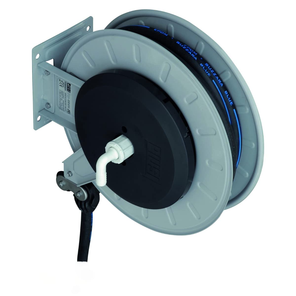 Piusi Automatic AdBlue/Urea/DEF Hose Reel with Sturdy Structure, 3/4" Hose, 8m Length, Max 10 bar Pressure, 3/4" BSP Female Inlet, 3/4" BSP Male Outlet | AdBlue Hose Reel F0075007C