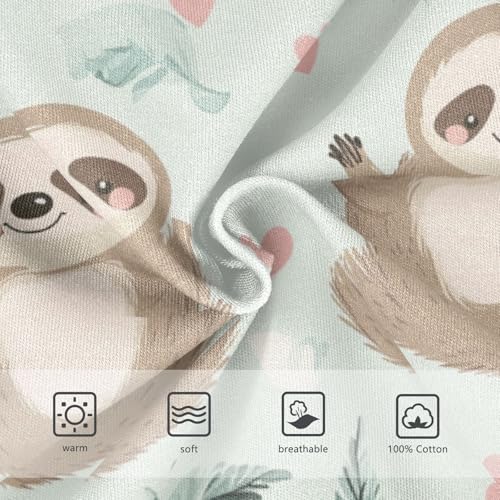 Wusikd Cute Sloths Boys' Underwear Cotton Pink Hearts Boys Briefs Soft Toddler Underwear 2T3