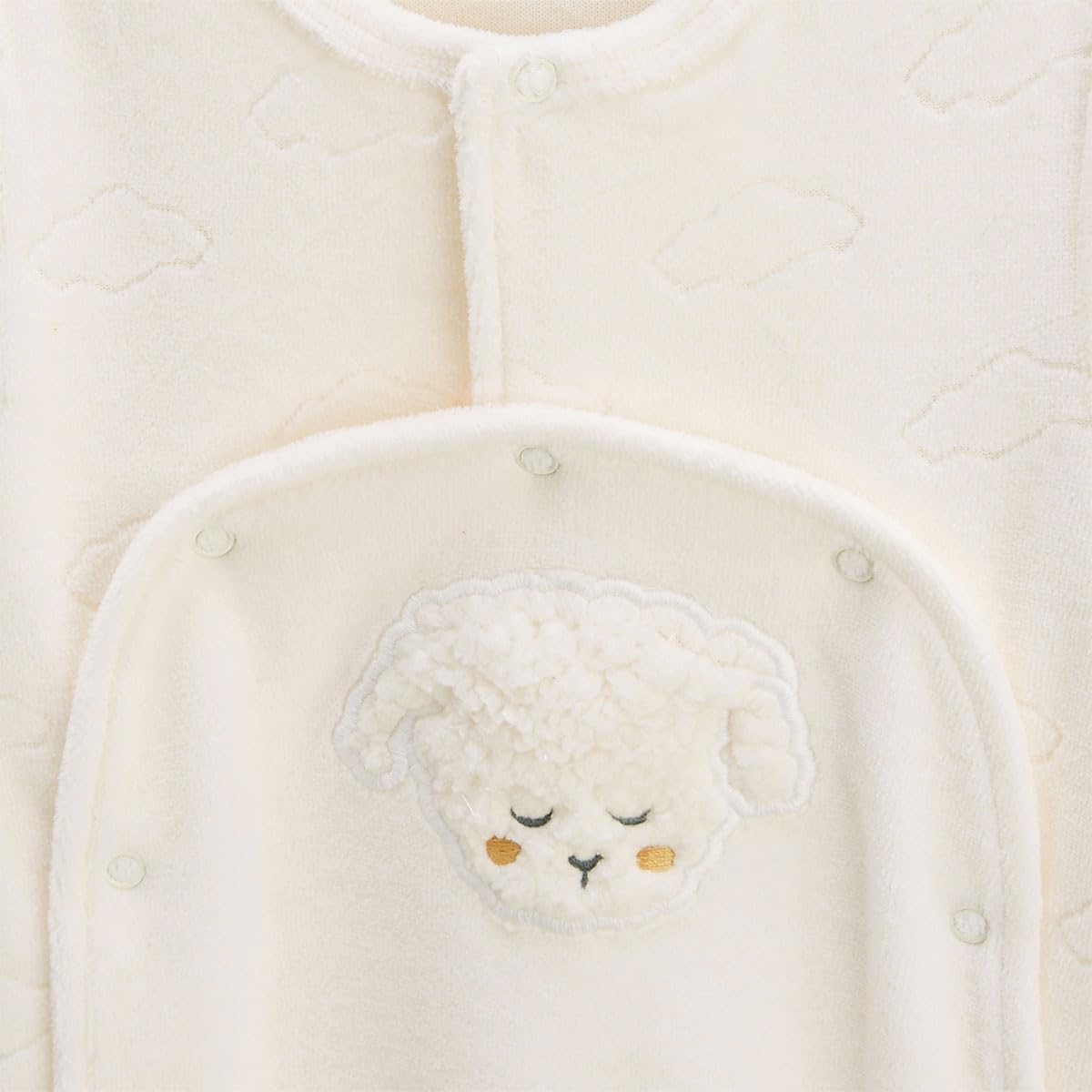 Petit Béguin Pyjama bébé velours ouverture pont Câlins
