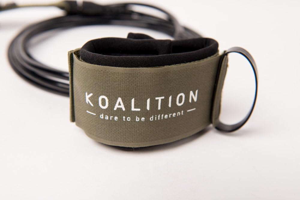 Koalition Surf Leash Invention - Vert militaire 7 mm