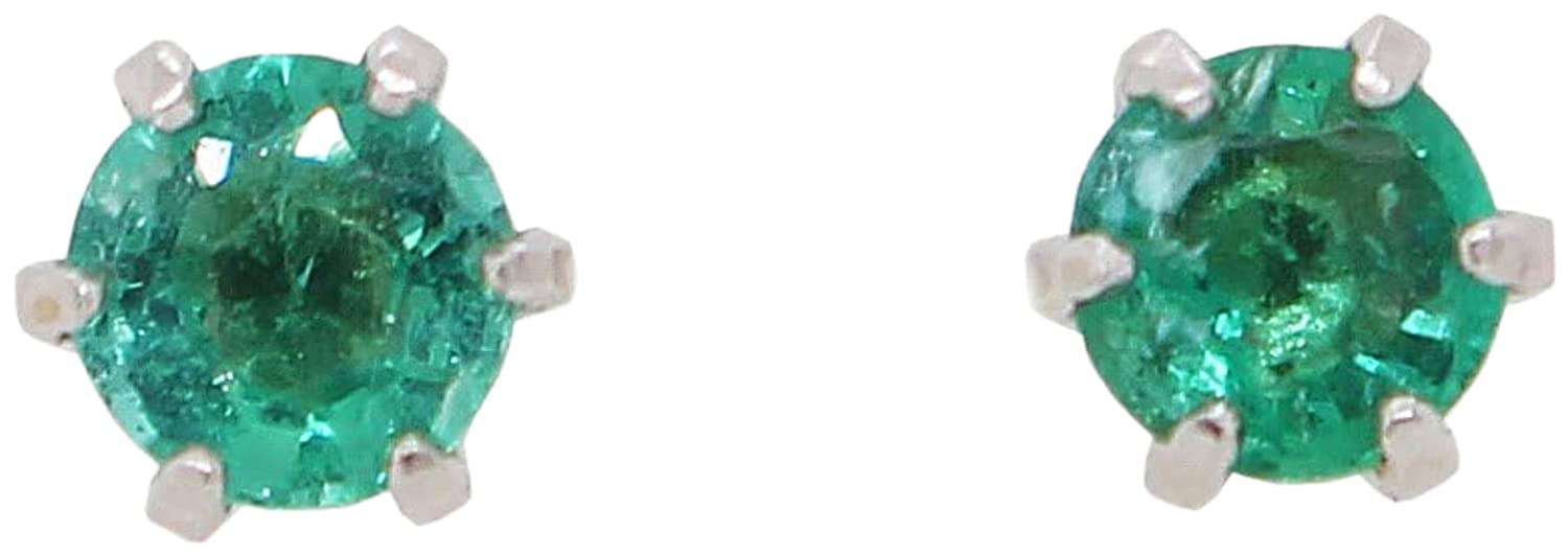 Amazon.co.jp: [KASHIMA]KASHIMA K18WG 0.2ct 1粒エメラルドピアス 