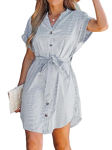 CUPSHE - Vestido Combinado De Manga Corta Con Cuello Redondo Y