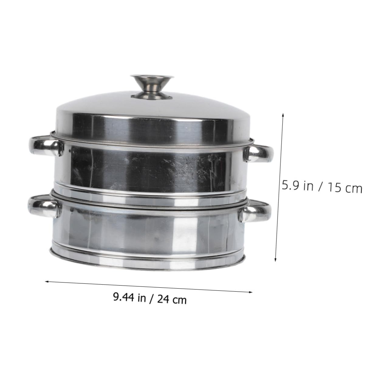 UKCOCO Vaporera De Acero Inoxidable De Vaporera Con Tapa Para Cocinar Al Vapor De Alimentos Para Cocinar Bollos Pescado y Verduras La Cocina