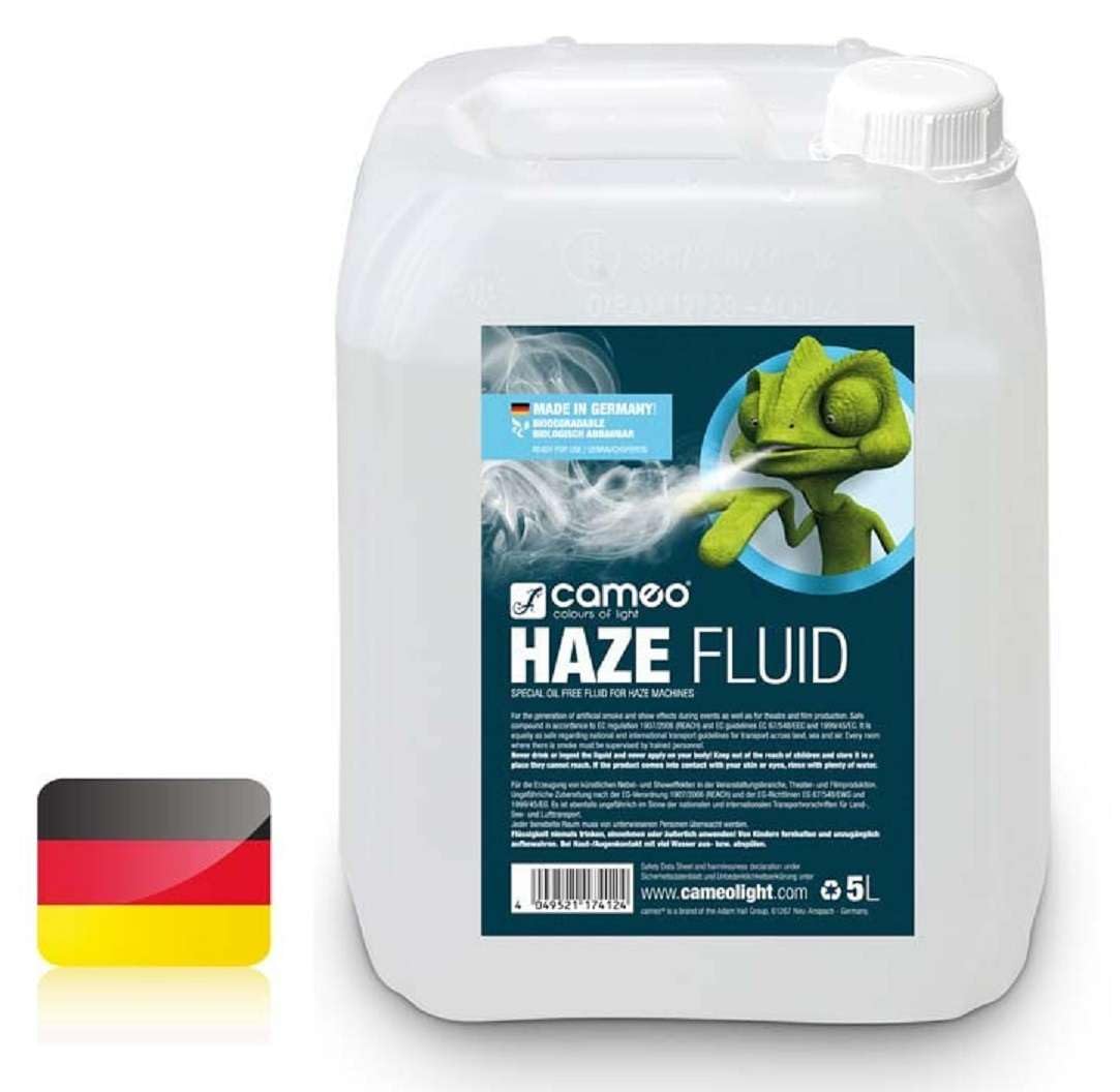 1 x Cameo CLFHAZE5L 5 Liter HAZE FLUID Fazer Dunst feine Nebeldichte und lange Standzeit, Spezialfluid für Hazer, ölfrei