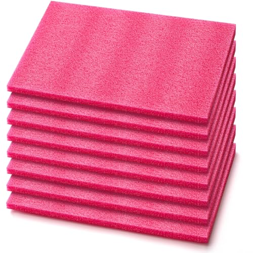 Pangda 8 Pcs 12" X 8" X 0.5" Pink Polyethylene Foam Sheet Antistatic