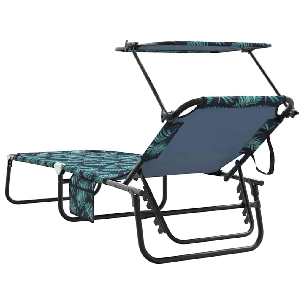 Klappbare Gartenliege Mehrfarbig 190 x 57 x 81 cm Oxford Material Verstellbare Rückenlehne für Relaxen im Garten Terrasse Balkon Strand Camping Outdoor Nutzung