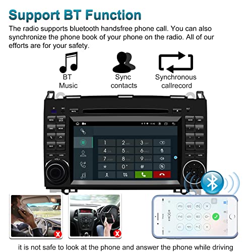 pour Mercedes-Benz W169 W245 B160 / B170 / B180 / B200 W639 Vito Viano W906 Sprinter VW Crafter Android 12 Octa Core 8… - Image 4