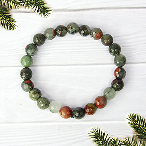 Image of Reiki Crystal Products Certified Natural Crystal Stone 8 mm Diamond Cut /Faceted Beads Bracelet for Men & Women | Reiki Charged Gemstone Bracelet | Multiple Crystal Variants Available