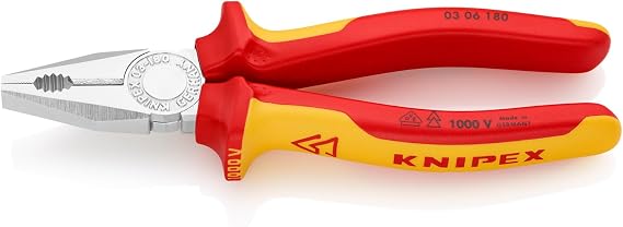 KNIPEX Combination Pliers-1000V Insulated, 7.25