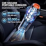 Zunth Handheld Vacuum Cleaner Cordless, 50000PA Powerful Car Hoover with Suction & Blow Function – Dual Battery (20 Mins Runtime),Lightweight & Portable Car Cleaner for Car/Home/Pet - Image 2
