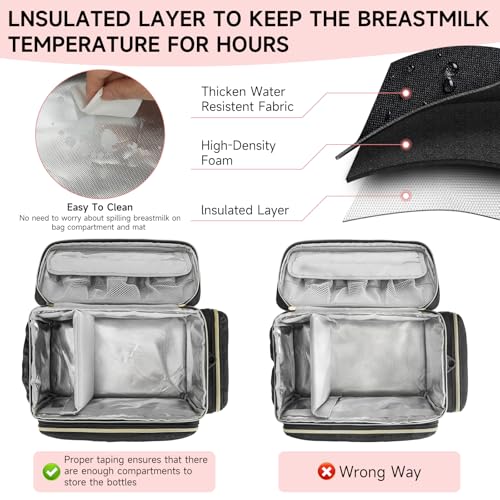 Breast Pump Bag with Insulated Compartment