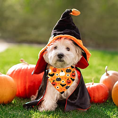 2 Pack Halloween Dog Bandana, Holiday Cat Pumpkin Candy Corn Bandana Bibs Scarf Accessories For Small Mediun Large Dogs And Cats Pets Puppies (Large) #TOP3