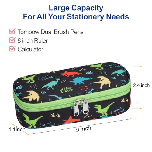 Image of Bagseri Pencil Case for Girls - Large School Supplies Pouch for Class | Girls Pencil Case Wide Opening, Kids Pen Bag with Multi-Slot, Cute Water Resistent Organizer , Glitter Pink Unicorn