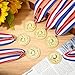 RoundFunny Award Medal Bulk Basketball Soccer Football Gold Silver Bronze Trophy Award Prize Gift for Sport Competition Party(12 Pcs,Gold Soccer)